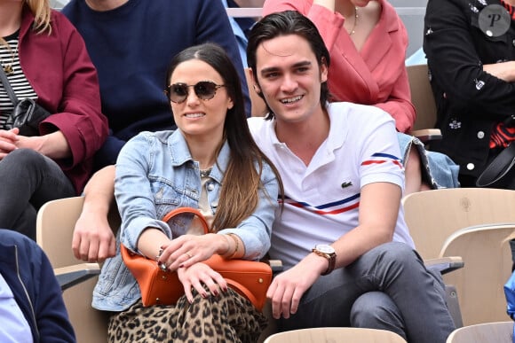 Alain-Fabien Delon et Capucine Anav assistent aux Internationaux de France de tennis 2019 - cinquième jour à Roland Garros, le 30 mai 2019 à Paris, en France. Photo par Laurent Zabulon/ABACAPRESS.COM