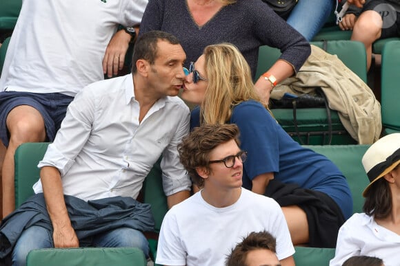 Zinedine Soualem et son épouse Caroline Faindt assistent aux Internationaux de France de tennis à Roland Garros, le 29 mai 2018 à Paris, en France. Photo par Laurent Zabulon/ABACAPRESS.COM