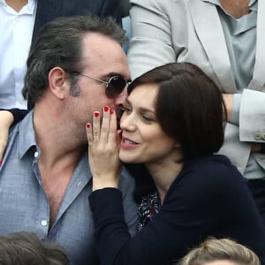 Jean Dujardin et Nathalie Pechalat assistant à l'Open de France de tennis à Roland Garros le 5 juin 2016 à Paris, France. Photo by ABACAPRESS.COM