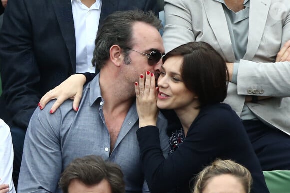 Jean Dujardin et Nathalie Pechalat assistant à l'Open de France de tennis à Roland Garros le 5 juin 2016 à Paris, France. Photo by ABACAPRESS.COM