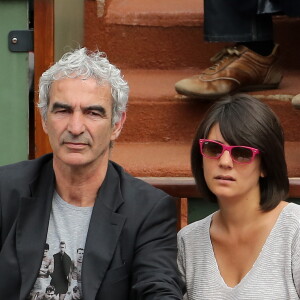 Estelle Denis et Raymond Domenech à Roland Garros en 2012