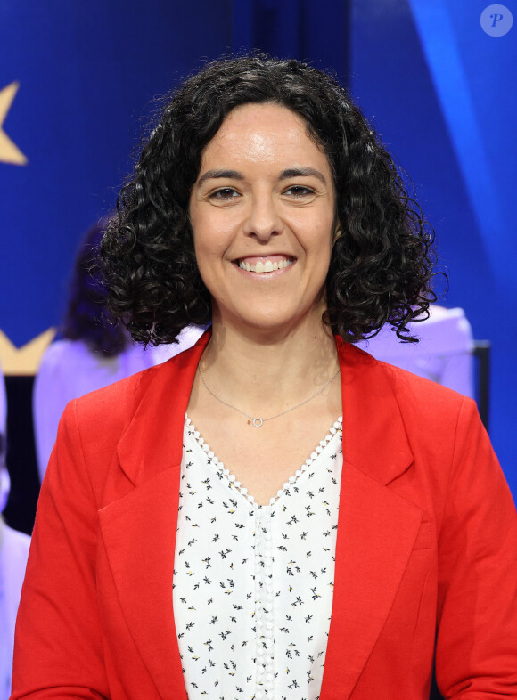 Manon Aubry (LFI) - Elections européennes 2024 : débat entre les têtes de liste sur BFM Tv le 27 mai 2024. © Coadic Guirec / Bestimage 