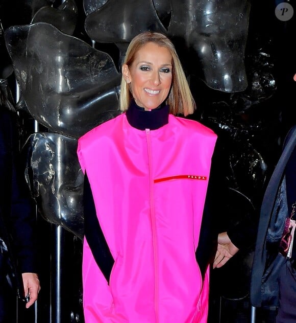 Céline Dion prend la pose pour les photographes après son show au Barclay's Center à New York, le 5 mars 2020.