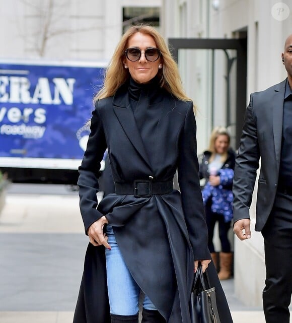 Céline Dion à la sortie de son concert au Barclays Center à New York le 29 février 2020.