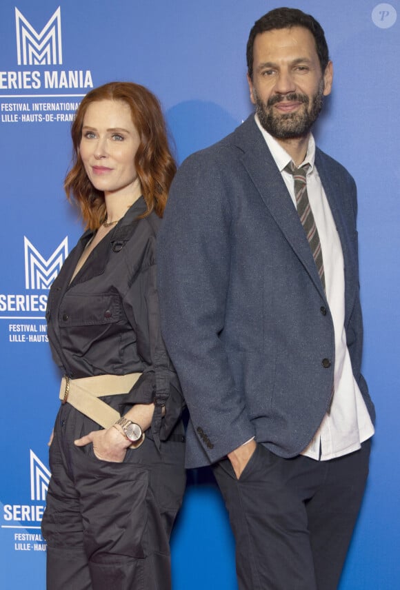 Nos confrères de "Télé 7 Jours" révèlent les coulisses en chiffres de "HPI".
Audrey Fleurot, Mehdi Nebbou de la série HPI - 6 ème édition du Festival Séries Mania à Lille, France, le 18 mars 2023. © Christophe Aubert via Bestimage