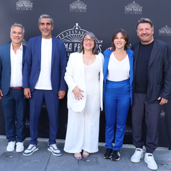 Exclusif - Franck Presti, Philippe Lellouche, Valérie Thuillier, Mathilde Seigner et Ary Abittan - Soirée d'ouverture de la 3ème édition du Festival du Cinema Français et de la gastronomie d'Aix-les-Bains le 4 juin 2024. © Denis Guignebourg/BestImage  No Web - Belgique et Suisse