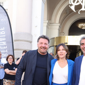 Exclusif - Ary Abittan, Mathilde Seigner, Philippe Lellouche - Soirée d'ouverture de la 3ème édition du Festival du Cinema Français et de la gastronomie d'Aix-les-Bains le 4 juin 2024. © Denis Guignebourg/BestImage