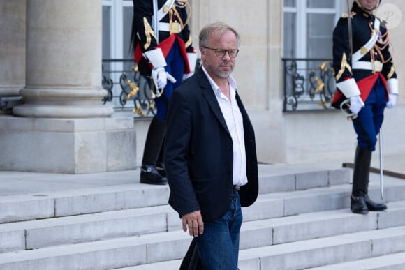 Ancien directeur du CFJ, Christophe Deloire était le secrétaire général de Reporters sans frontières.
Christophe Deloire, leader de Reporters sans frontières (RSF), quitte la salle après le discours du président français lors de la conférence annuelle des Ambassadeurs de France au palais présidentiel de l'Elysée. Raphaël Lafargue/ABACAPRESS.COM