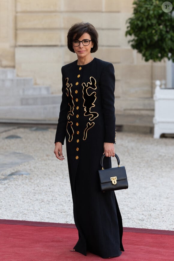 Le monde de la culture a également rendu hommage au journaliste, comme Rima Abdul Malak et Rachida Dati.
La ministre française de la Culture Rachida Dati arrive pour assister à un dîner d'État officiel dans le cadre de la visite d'État du président américain Joe Biden en France, au palais présidentiel de l'Élysée à Paris, le 8 juin 2024. Raphaël Lafargue/ABACAPRESS.COM