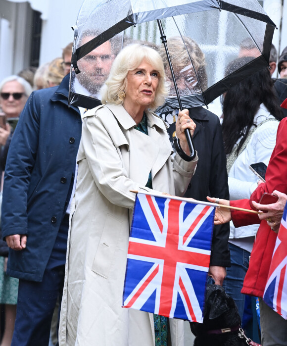 Camilla Parker Bowles, reine consort d'Angleterre, célèbre la littérature à Rye , le 16 mai 2024.