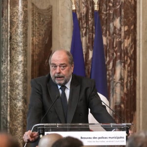 Éric Dupond-Moretti, garde des Sceaux, ministre de la Justice lors du lancement du Beauvau des polices municipales, au ministère de la justice, à Paris, France, le 5 avril 2024. © Stéphane Lemouton/Bestimage