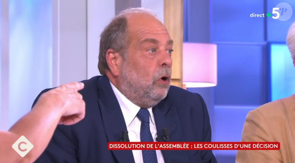 Eric Dupond-Moretti sur le plateau de "C à vous", lundi 10 juin 2024 sur France 5.