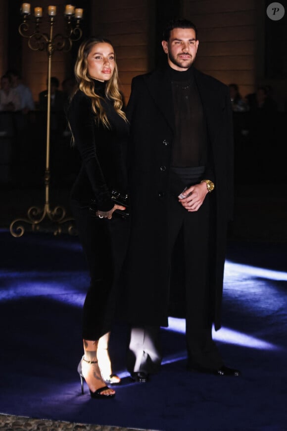 Milan, ITALY - L'inauguration de l'exposition Dal Cuore alle Mani Dolce & ; Gabbana au Palazzo Reale à Milan Pictured : Theo Hernandez - Zoe Cristofoli