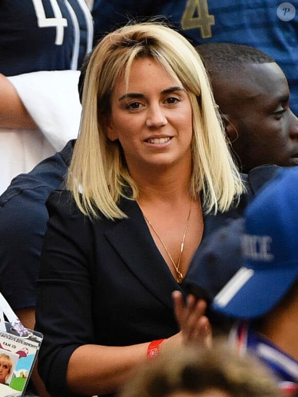 Erika Choperena (femme d'Antoine Griezmann) - Célébrités dans les tribunes lors du match de coupe du monde opposant la France au Danemark au stade Loujniki à Moscou, Russia, le 26 juin 2018. Le match s'est terminé par un match nul 0-0. © Pierre Perusseau/Bestimage 