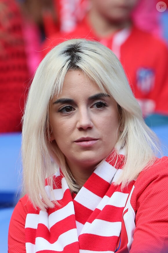 Erika Choperena (femme de A.Griezmann) après la finale de la Ligue Europa, l'Olympique de Marseille contre l'Atlético de Madrid au stade Groupama à Decines-Charpieu banlieue de Lyon, France, le 16 mai 2018. L'Atlético de Madrid a gagné 3-0. © Cyril Moreau/Bestimage 