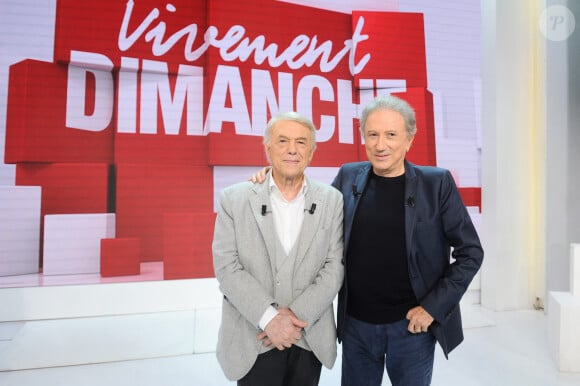 Exclusif - Salvatore Adamo et Michel Drucker - Enregistrement de l'émission "Vivement dimanche" au Studio Gabriel à Paris, présentée par M.Drucker et diffusée le 16 juin sur France 3 © Guillaume Gaffiot / Bestimage 