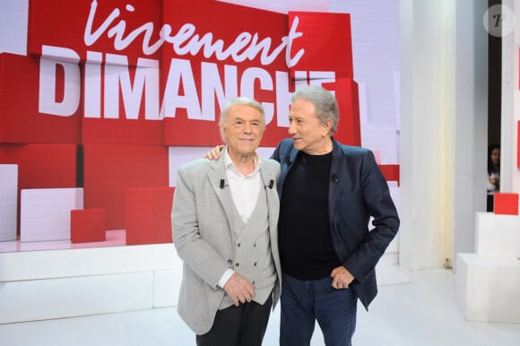 Exclusif - Salvatore Adamo et Michel Drucker - Enregistrement de l'émission "Vivement dimanche" au Studio Gabriel à Paris, présentée par M.Drucker et diffusée le 16 juin sur France 3 © Guillaume Gaffiot / Bestimage 