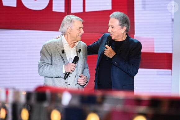 Exclusif - Salvatore Adamo et Michel Drucker - Enregistrement de l'émission "Vivement dimanche" au Studio Gabriel à Paris, présentée par M.Drucker et diffusée le 16 juin sur France 3 © Guillaume Gaffiot / Bestimage 