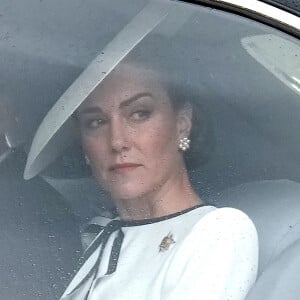 Catherine (Kate) Middleton, princesse de Galles, arrive au palais de Buckingham pour Trooping the Color à Londres, Royaume Uni, le 15 juin 2024. © Julien Burton/Bestimage 