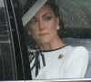 Catherine (Kate) Middleton, princesse de Galles, arrive au palais de Buckingham pour Trooping the Color à Londres, Royaume Uni. © Julien Burton/Bestimage