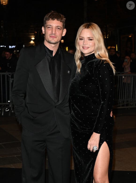 Niels Schneider et sa compagne Virginie Efira - Photocall au Fouquet's après la 48ème cérémonie des César à Paris © Coadic Guirec / Bestimage 