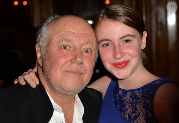 Marc Jolivet et sa fille lors de la 2ème édition du Prix Bristol des Lumières au Bristol à Paris, le 12 novembre 2015