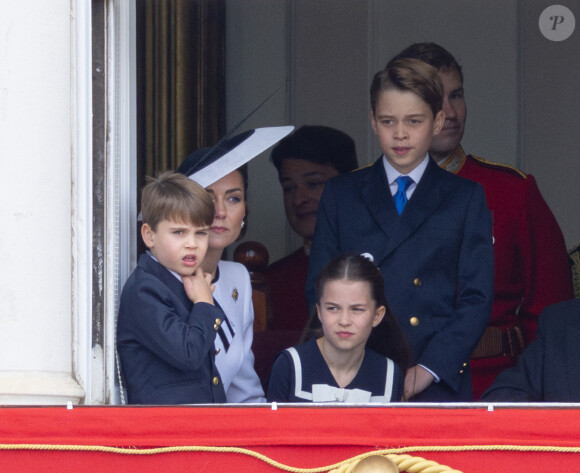 Kate Middleton, princesse de Galles, Prince George, la princesse Charlotte de Galles, Prince Louis - Trooping the Colour, 16 juin 2024, Londres.