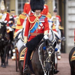 Prince William à cheval - Trooping the Colour, 16 juin 2024, Londres.