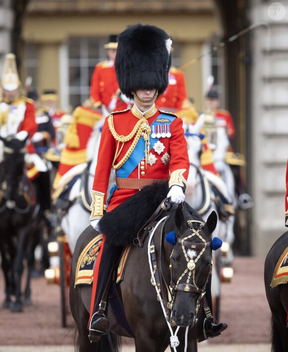 Prince William à cheval - Trooping the Colour, 16 juin 2024, Londres.