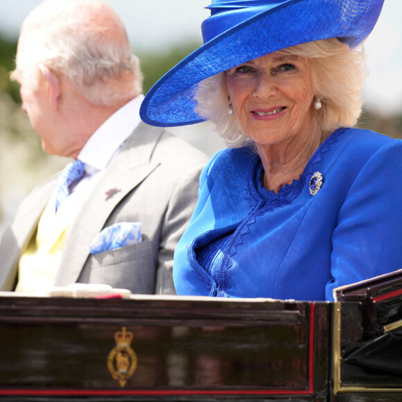 Charles III et Camilla Parker-Bowles - La famille royale d'Angleterre aux courses hippiques "Royal Ascot 2024" à Ascot 