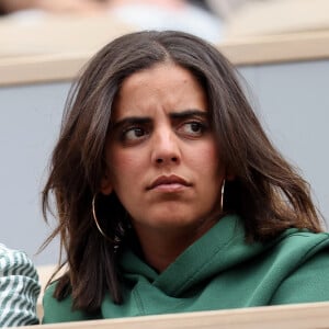 Inès Reg (Inès Reghioua) dans les tribunes des Internationaux de France de tennis de Roland Garros 2024 à Paris, France, le 3 juin 2024. © Jacovides-Moreau/Bestimage