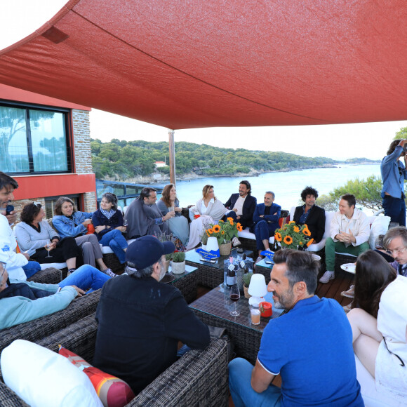 Exclusif - Nathalie Morais, Vahina Giocante et son fiancé François Chopard, Elie Semoun, Yarol Poupaud, Benjamin de Poncheville, Bruno Solo, Jeanne Gottesdiener - Le jury présidé par Isild_le_Besco avec entre autres E.Semoun, B.Solo, P.Demolon, et V.Giocante s'est retrouvé dans une sublime villa surplombant la mer. © Franz Chavaroche / Bestimage 