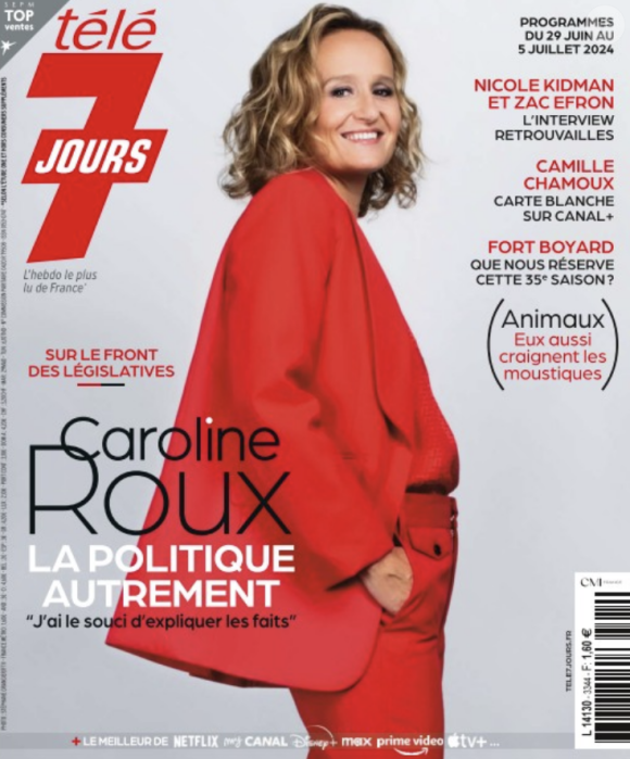 Caroline Roux fait la couverture du nouveau magazine Télé 7 jours