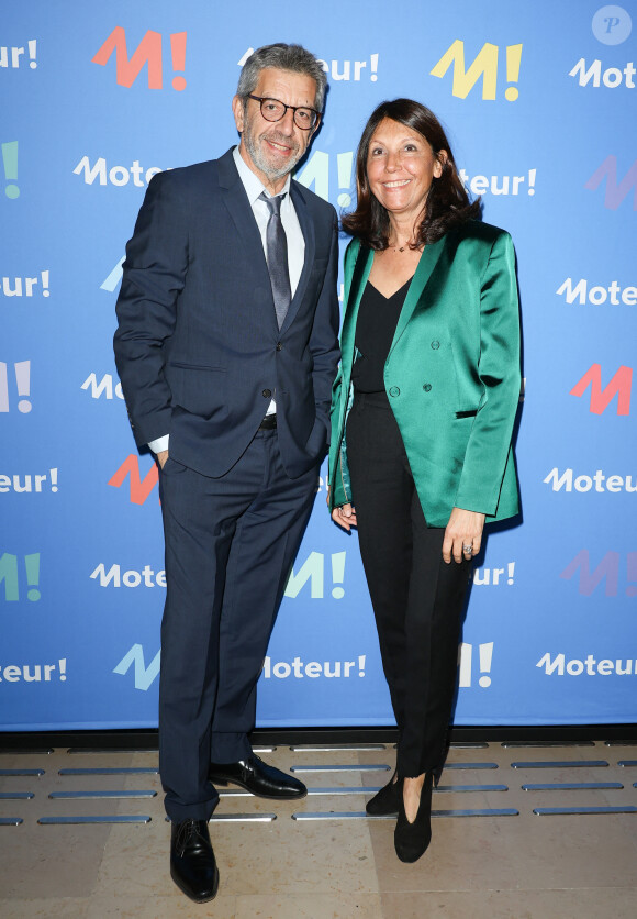 Michel Cymes avec sa femme Nathalie - Dîner de Gala Moteur! à la Bibliothèque Nationale de France (BNF) à Paris le 25 mars 2024 © Guirec Coadic / Bestimage 