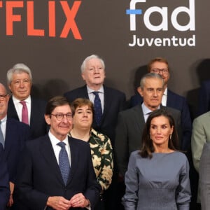 La reine Letizia d'Espagne arrive à la réunion du conseil d'administration de FAD Youth dans les studios de Netflix à Madrid le 25 juin 2024. © José Ramón Hernando / Europa Press 06/25/2024