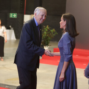 La reine Letizia d'Espagne arrive à la réunion du conseil d'administration de FAD Youth dans les studios de Netflix à Madrid le 25 juin 2024. © José Ramón Hernando / Europa Press 06/25/2024