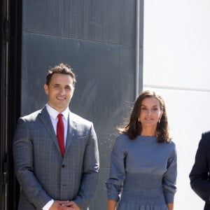 La reine Letizia d'Espagne arrive à la réunion du conseil d'administration de FAD Youth dans les studios de Netflix à Madrid le 25 juin 2024. © José Ramón Hernando / Europa Press 06/25/2024