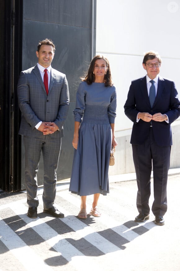 La reine Letizia d'Espagne arrive à la réunion du conseil d'administration de FAD Youth dans les studios de Netflix à Madrid le 25 juin 2024. © José Ramón Hernando / Europa Press 06/25/2024