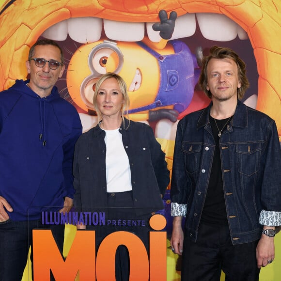 Gad Elmaleh, Audrey Lamy et Alex Lutz - Avant-première du film "Moi, moche et méchant 4" au Grand Rex à Paris le 23 juin 2024. © Coadic Guirec / Bestimage  Premiere of the movie "Despicable Me 4" at Grand Rex in Paris on 23/06/2024 