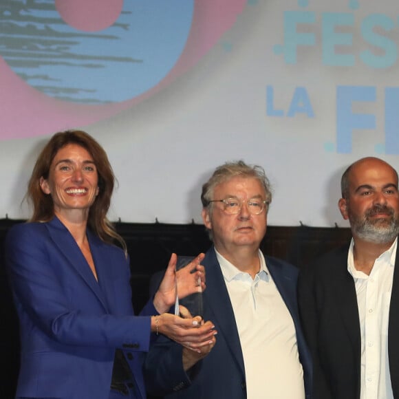 Fanny Herrero et Dominique Besnehard lors de la cérémonie de clôture du festival international du film de La Rochelle, France, le 15 septembre 2018. © Patrick Bernard/Bestimage