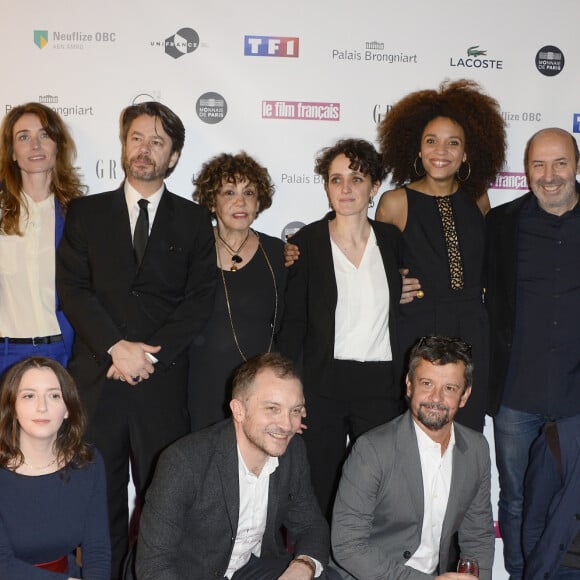 Fanny Herrero, Liliane Rovere, Thibault de Montalembert, Fanny Sidney, Stéfi Celma, guest, Cédric Klapisch, Dominique Besnehard (de la série "Dix pour cent") - La 23ème cérémonie des Trophées du Film Français au palais Brongniart à Paris, le 2 février 2016. © Guirec Coadic/Bestimage 