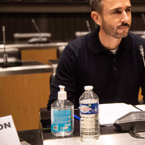 Julien Bellver - Le présentateur de l'émission Quotidien, est auditionné par la commission d'enquête sur les fréquences TNT, à la demande du Rassemblement national à Paris le 27 mars 2024.