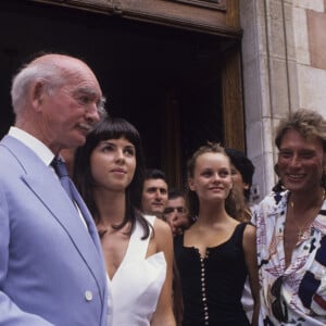 Vanessa Paradis et Johnny Hallyday - 1er anniversaire de mariage de Caroline Barclay et Eddie Barclay à Saint-Tropez en 1989 © Bruno Schneider via Bestimage