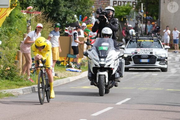 T. Pogacar lors du Tour de France 2024, étape 7, contre-la-montre individuel, Nuits-Saint-Georges - Gevrey-Chambertin (25,3 Km) le 5 juillet 2024 à Gevrey-Chambertin. Laurent Lairys/ABACAPRESS.COM