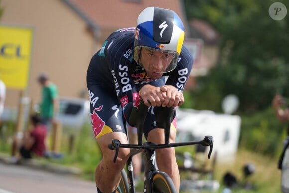 P. Roglic lors du Tour de France 2024, étape 7, contre-la-montre individuel, Nuits-Saint-Georges - Gevrey-Chambertin (25,3 Km) le 5 juillet 2024 à Gevrey-Chambertin. Laurent Lairys/ABACAPRESS.COM