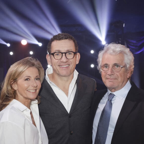 Claire Chazal, Dany Boon, Michel Boujenah lors de l'enregistrement de l'émission "Le grand échiquier, Spéciale Raymond Devos", et diffusée le 11 juillet sur France 2