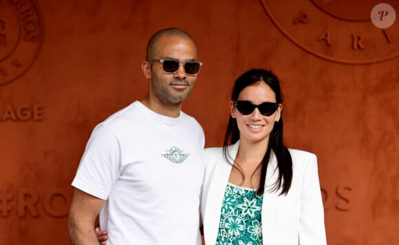 Tony Parker et Alizé Lim au village lors des Internationaux de France de tennis de Roland Garros 2023, à Paris, France, le 11 juin 2023. © Jacovides-Moreau/Bestimage