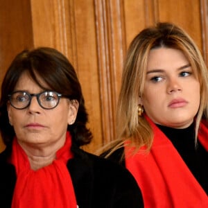 La princesse Stéphanie et sa fille Camille Gottlieb ont participé au déploiement des "Courtepointes" en mémoire des victimes du SIDA, au Musée Océanographique de Monaco, le 1er décembre 2022