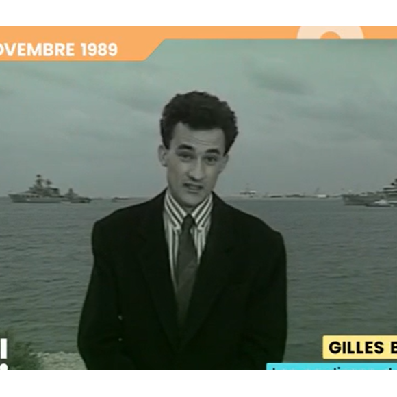  Il a lui même été surpris de se revoir ainsi.
Gilles Bouleau face à des images de lui datant de 1989 dans la matinale "Bonjour !" de TF1