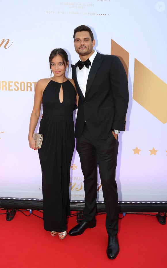 Exclusif - Florent Manaudou et sa compagne Alizé Lim - Gala de charité de l'académie de tennis Mouratoglou afin de récolter des fonds pour sa fondation "Champ'Seed" à Biot le 23 juin 2019. © Philippe Brylak /Bestimage